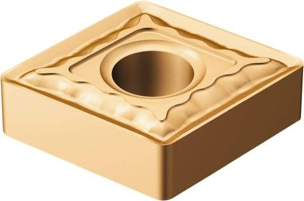 Sandvik Coromant - CNMG433 QM Grade 1115 Carbide Turning Insert - TiAlN/AlCr2O3 Finish, 80° Diamond, 1/2" Inscr Circle, 3/16" Thick, 3/64" Corner Radius - USA Tool & Supply