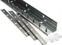 TMI, LLC - 5Ft. Long Galvanized Steel Dock Strip Door Mounting Hardware - For Use with Vinyl Strip Material (All Widths) - USA Tool & Supply