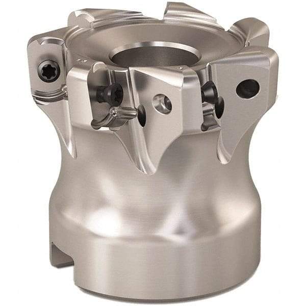 Seco - 1.653" Cut Diam, 0.9mm Max Depth, 0.629" Arbor Hole, 7 Inserts, LOHT06 Insert Style, Indexable Copy Face Mill - R220.21 Cutter Style, 1.574 High, Through Coolant, Series R220 - USA Tool & Supply