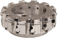Seco - 8" Cut Diam, 6mm Max Depth, 2-1/2" Arbor Hole, 12 Inserts, ONMU09 Insert Style, Indexable Copy Face Mill - L220.48 Cutter Style, 3.1496 High, Series Doubleoctomill - USA Tool & Supply
