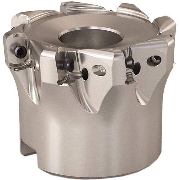 Seco - 52mm Cut Diam, 0.9mm Max Depth, 0.8661" Arbor Hole, 8 Inserts, LOHT06 Insert Style, Indexable Copy Face Mill - R220.21 Cutter Style, 1.5748 High, Series Doubleoctomill - USA Tool & Supply