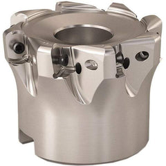 Seco - 52mm Cut Diam, 0.9mm Max Depth, 0.8661" Arbor Hole, 8 Inserts, LOHT06 Insert Style, Indexable Copy Face Mill - R220.21 Cutter Style, 1.5748 High, Series Doubleoctomill - USA Tool & Supply