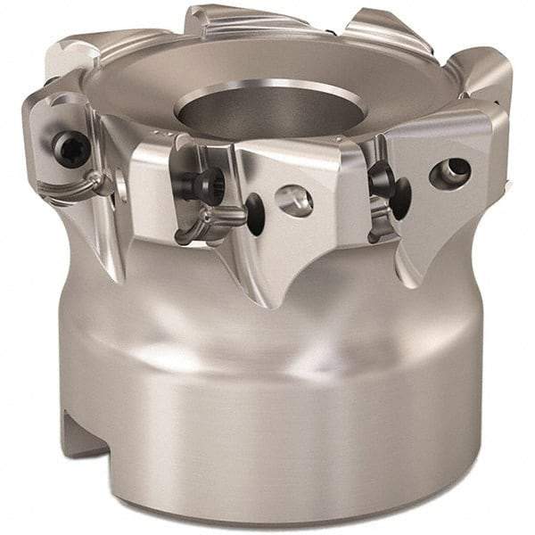 Seco - 50mm Cut Diam, 0.9mm Max Depth, 0.8661" Arbor Hole, 8 Inserts, LOHT06 Insert Style, Indexable Copy Face Mill - R220.21 Cutter Style, 1.5748 High, Series Doubleoctomill - USA Tool & Supply