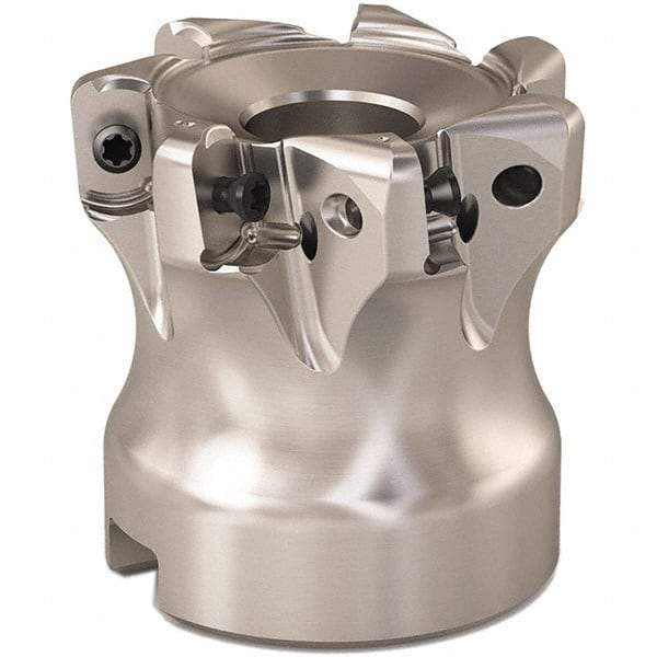 Seco - 35mm Cut Diam, 0.9mm Max Depth, 0.6299" Arbor Hole, 6 Inserts, LOHT06 Insert Style, Indexable Copy Face Mill - R220.21 Cutter Style, 1.378 High, Series Doubleoctomill - USA Tool & Supply