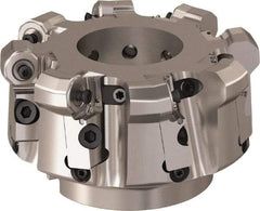 Seco - 125mm Cut Diam, 6mm Max Depth, 1.5748" Arbor Hole, 8 Inserts, ONMU09 Insert Style, Indexable Copy Face Mill - R220.48 Cutter Style, 3.1496 High, Series Doubleoctomill - USA Tool & Supply
