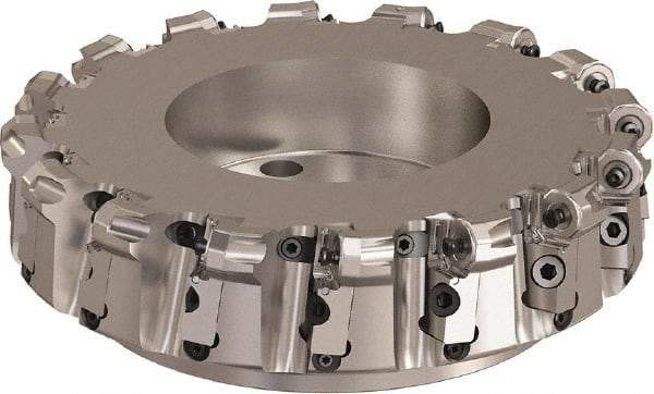 Seco - 250mm Cut Diam, 6mm Max Depth, 2.3622" Arbor Hole, 16 Inserts, ONMU09 Insert Style, Indexable Copy Face Mill - L220.48 Cutter Style, 3.1496 High, Series Doubleoctomill - USA Tool & Supply