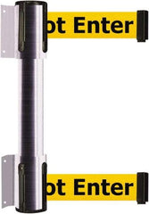 Tensator - 16.64" High x 156" Long x 3" Wide Barrier Dual Line Wall Mount - Steel, Satin Chrome Finish, Satin Chrome, Use with 898 Wall Receiver - USA Tool & Supply