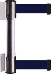 Tensator - 16.64" High x 156" Long x 3" Wide Barrier Dual Line Wall Mount - Steel, Satin Chrome Finish, Satin Chrome, Use with 898 Wall Receiver - USA Tool & Supply