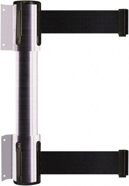 Tensator - 16.64" High x 89" Long x 3" Wide Barrier Dual Line Wall Mount - Steel, Satin Chrome Finish, Satin Chrome, Use with 898 Wall Receiver - USA Tool & Supply