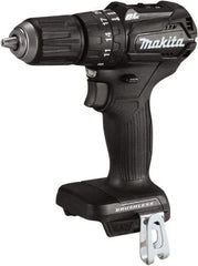 Makita - 18 Volt 1/2" Keyless Chuck Cordless Hammer Drill - 0 to 25,500 BPM, 0 to 1,700 RPM, Reversible - USA Tool & Supply