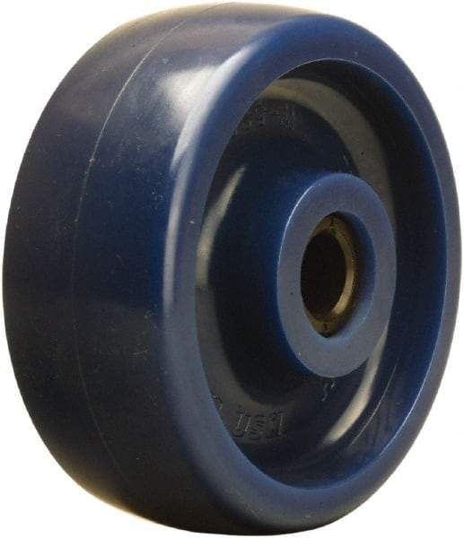 Hamilton - 5 Inch Diameter x 2 Inch Wide, Polyurethane Caster Wheel - 900 Lb. Capacity, 2-3/16 Inch Hub Length, 1/2 Inch Axle Diameter, Straight Roller Bearing - USA Tool & Supply