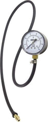 General - 2-1/2" Dial, 3/8 Thread, 0-35 Scale Range, Pressure Gauge - Thread Connection Mount, Accurate to ±1.5% of Full-Scale Range of Scale - USA Tool & Supply