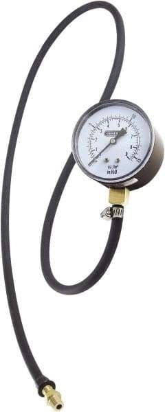 General - 2-1/2" Dial, 3/8 Thread, 0-15 Scale Range, Pressure Gauge - Thread Connection Mount, Accurate to ±1.5% of Full-Scale Range of Scale - USA Tool & Supply