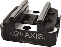 5th Axis - 125mm Jaw Width, 74mm High x 125mm Long x 125mm Wide Vise - For Use with 5 Axis Workholding Systems - USA Tool & Supply