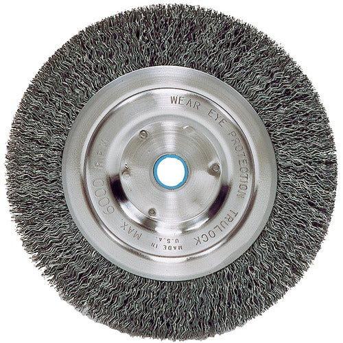 Vortec Pro 6″ Crimped Wire Wheel, .014″ Steel Fill, Narrow Face, 5/8″-1/2″ Arbor Hole - USA Tool & Supply