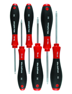 6 Piece - T6; T8; T10; T15; T20; T25mm - Torx SoftFinish® Cushion Grip Screwdriver Set - USA Tool & Supply