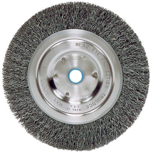 Vortec Pro 6″ Crimped Wire Wheel, .014″ Steel Fill, Medium Face, 5/8″-1/2″ Arbor Hole - USA Tool & Supply