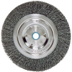 Vortec Pro 6″ Crimped Wire Wheel, .014″ Steel Fill, Medium Face, 5/8″-1/2″ Arbor Hole - USA Tool & Supply