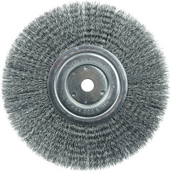 Vortec Pro 8″ Crimped Wire Wheel, .014″ Steel Fill, Narrow Face, 5/8″ Arbor Hole - USA Tool & Supply