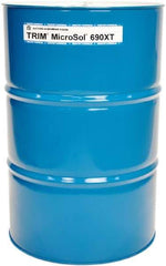 Master Fluid Solutions - Trim MicroSol 690XT, 54 Gal Drum Emulsion Fluid - Semisynthetic, For Cutting, Drilling, Sawing, Grinding - USA Tool & Supply