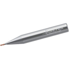 Walter-Prototyp - 1mm Diam, 0.8mm LOC, 2 Flute Solid Carbide Ball End Mill - TiAlSiN Finish, Single End, 45mm OAL, 6mm Shank Diam, Spiral Flute - USA Tool & Supply