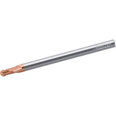 Walter-Prototyp - 4mm Diam, 6mm LOC, 2 Flute Solid Carbide Ball End Mill - TiAlSiN Finish, Single End, 70mm OAL, 6mm Shank Diam, Spiral Flute - USA Tool & Supply