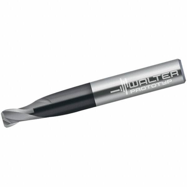 Walter-Prototyp - 3mm, 2 Flute, Single End, Solid Carbide, 0.5mm Corner Radius End Mill - 57mm OAL, 30° Helix, Right Hand Flute, 3mm LOC, Right Hand Cut, 19mm Extended Reach - USA Tool & Supply