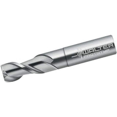 Walter-Prototyp - 2mm, 6mm LOC, 6mm Shank Diam, 57mm OAL, 2 Flute, Solid Carbide Square End Mill - Single End, Uncoated, Spiral Flute, 45° Helix, Centercutting, Right Hand Cut, Right Hand Flute - USA Tool & Supply