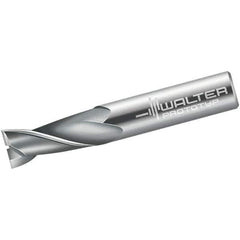 Walter-Prototyp - 7mm, 13mm LOC, 8mm Shank Diam, 63mm OAL, 2 Flute, Solid Carbide Square End Mill - Single End, Uncoated, Spiral Flute, 30° Helix, Centercutting, Right Hand Cut, Right Hand Flute - USA Tool & Supply