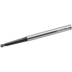 Walter-Prototyp - 1mm Diam, 1mm LOC, 2 Flute Solid Carbide Ball End Mill - TiAlN Finish, Single End, 80mm OAL, 6mm Shank Diam, Spiral Flute - USA Tool & Supply