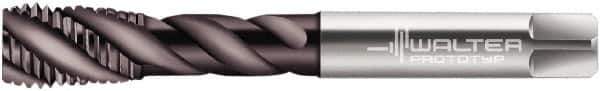Walter-Prototyp - 1/2-20 UNF 4 Flute 2B Modified Bottoming Spiral Flute Tap - Powdered Metal, Hardlube Finish, 100mm OAL, Right Hand Flute, Right Hand Thread, Series EP2356302 - USA Tool & Supply