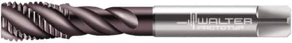 Walter-Prototyp - M12x1.75 Metric 4 Flute 6HX Modified Bottoming Spiral Flute Tap - Powdered Metal, Hardlube Finish, 110mm OAL, Right Hand Flute, Right Hand Thread, Series EP2056312 - USA Tool & Supply