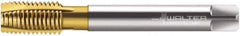 Walter-Prototyp - M16x1.50 Metric Fine, 4 Flute, TiN Finish, Cobalt Spiral Point Tap - Plug Chamfer, Right Hand Thread, 100mm OAL, 21mm Thread Length, 12mm Shank Diam, 6H Class of Fit, Series P2136005 - Exact Industrial Supply