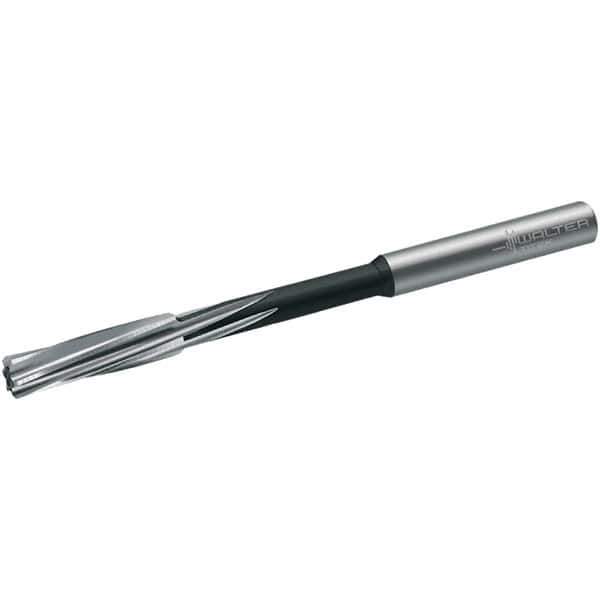 Walter-Titex - 11.78mm Cobalt 6 Flute Chucking Reamer - Spiral Flute, 10mm Straight Shank, 41mm Flute Length, 142mm OAL - USA Tool & Supply