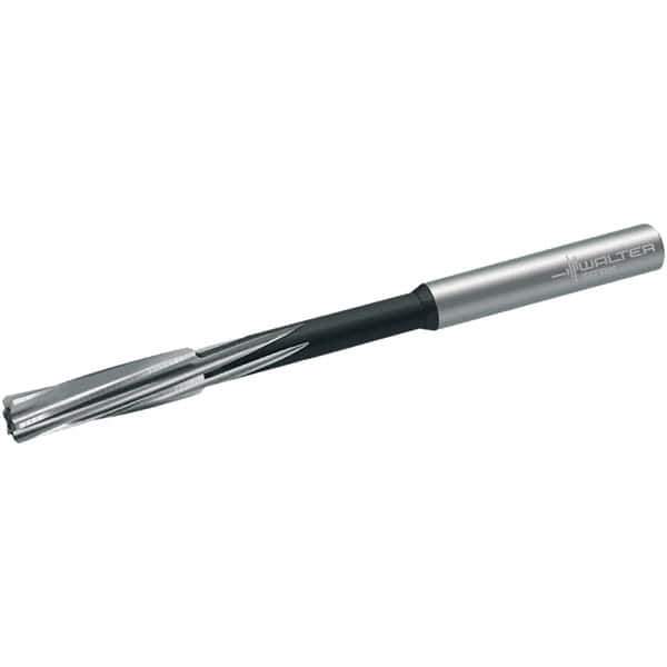 Walter-Titex - 9.9mm Cobalt 6 Flute Chucking Reamer - Spiral Flute, 10mm Straight Shank, 38mm Flute Length, 133mm OAL - USA Tool & Supply