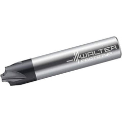 Walter-Prototyp - 1/32" Radius, 1/4" Mill Diam, 3 Flute Solid Carbide Corner Rounding End Mill - Single End, TiAlN Finish, 2-1/2" OAL, 1/4" Shank Diam - USA Tool & Supply