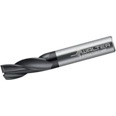 Walter-Prototyp - 12mm, 38mm LOC, 12mm Shank Diam, 100mm OAL, 3 Flute, Solid Carbide Square End Mill - Single End, Diamond Finish, Spiral Flute, 30° Helix, Centercutting, Right Hand Cut, Right Hand Flute - USA Tool & Supply