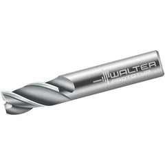 Walter-Prototyp - 12mm, 22mm LOC, 12mm Shank Diam, 83mm OAL, 3 Flute, Solid Carbide Square End Mill - Single End, Uncoated, Spiral Flute, 45° Helix, Centercutting, Right Hand Cut, Right Hand Flute - USA Tool & Supply