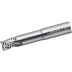 Walter-Prototyp - 16mm Diam, 20mm LOC, 3 Flute Solid Carbide Roughing Square End Mill - Uncoated, 115mm OAL, 16mm Shank Diam, Single End, Extended Reach, Centercutting, 40° Helix - USA Tool & Supply