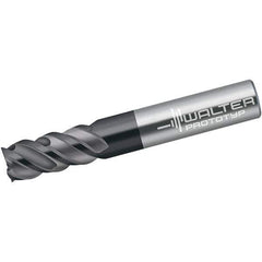 Walter-Titex - 1/2", 1" LOC, 1/2" Shank Diam, 3-1/2" OAL, 4 Flute, Solid Carbide Square End Mill - Single End, TiAlN Finish, Spiral Flute, 50° Helix, Centercutting, Right Hand Cut, Right Hand Flute - USA Tool & Supply
