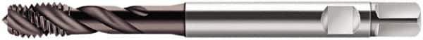 Walter-Prototyp - M2.5x0.45 Metric 3 Flute 6HX Modified Bottoming Spiral Flute Tap - Cobalt, Hardlube Finish, 70mm OAL, Right Hand Flute, Right Hand Thread, Series S2051302 - USA Tool & Supply