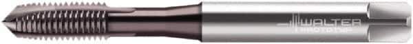 Walter-Prototyp - M2x0.40 Metric, 3 Flute, TiN Finish, Powdered Metal Spiral Point Tap - Plug Chamfer, Right Hand Thread, 45mm OAL, 6mm Thread Length, 2.8mm Shank Diam, 6HX Class of Fit, Series EP2021302 - Exact Industrial Supply