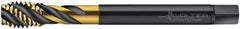 Walter-Prototyp - 1/2-20 UNF 4 Flute 2B Modified Bottoming Spiral Flute Tap - Cobalt, TiN Finish, 100mm OAL, Right Hand Flute, Right Hand Thread, Series AS2356005 - USA Tool & Supply