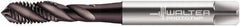 Walter-Prototyp - M5x0.80 Metric 3 Flute 6GX Modified Bottoming Spiral Flute Tap - Powdered Metal, Hardlube Finish, 70mm OAL, Right Hand Flute, Right Hand Thread, Series EP2053302 - USA Tool & Supply