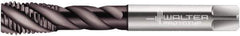 Walter-Prototyp - 3/8-16 UNC 3 Flute 2B Modified Bottoming Spiral Flute Tap - Powdered Metal, Hardlube Finish, 100mm OAL, Right Hand Flute, Right Hand Thread, Series EP2256302 - USA Tool & Supply