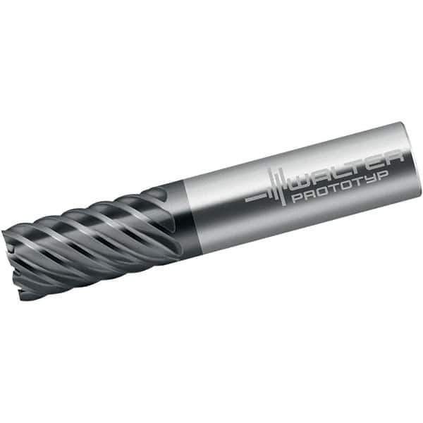 Walter-Prototyp - 1/8", 12.7mm LOC, 1/4" Shank Diam, 63.5mm OAL, 4 Flute, Solid Carbide Square End Mill - Single End, TiAlN Finish, Spiral Flute, 50° Helix, Right Hand Cut, Right Hand Flute - USA Tool & Supply