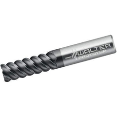 Walter-Prototyp - 18mm, 32mm LOC, 18mm Shank Diam, 92mm OAL, 6 Flute, Solid Carbide Square End Mill - Single End, TiAlN Finish, Spiral Flute, 60° Helix, Right Hand Cut, Right Hand Flute - USA Tool & Supply