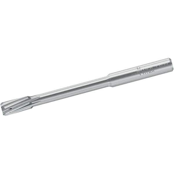 Walter-Titex - 9.99mm Solid Carbide 6 Flute Chucking Reamer - Spiral Flute, 10mm Straight Shank, 20mm Flute Length, 120mm OAL - USA Tool & Supply