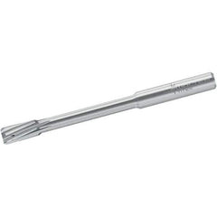 Walter-Titex - 9.99mm Solid Carbide 6 Flute Chucking Reamer - Spiral Flute, 10mm Straight Shank, 20mm Flute Length, 120mm OAL - USA Tool & Supply