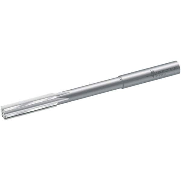 Walter-Titex - 9.5mm Solid Carbide 6 Flute Chucking Reamer - Straight Flute, 10mm Straight Shank, 36mm Flute Length, 125mm OAL - USA Tool & Supply